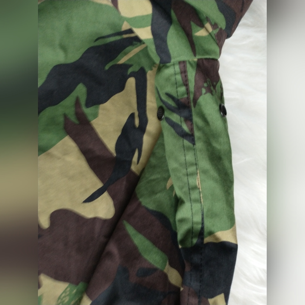 EUC rag & bone abstract camo cotton orange satin lined full zip front arm zip - Picture 14 of 16